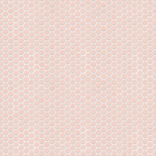 【サンプル】貼ってはがせる 床リメイクシート「Hatte me Floor (ハッテミーフロア)」ヘキサモザイク / ピンク