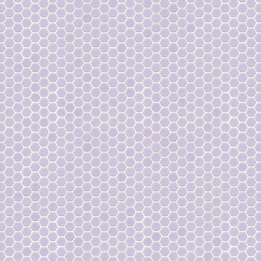 【サンプル】貼ってはがせる 床リメイクシート「Hatte me Floor (ハッテミーフロア)」ヘキサモザイク / ラベンダー