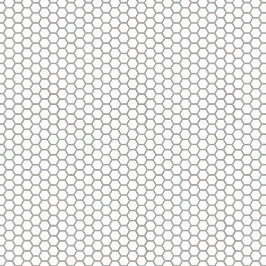 【サンプル】貼ってはがせる 床リメイクシート「Hatte me Floor (ハッテミーフロア)」ヘキサモザイク / グレー目地