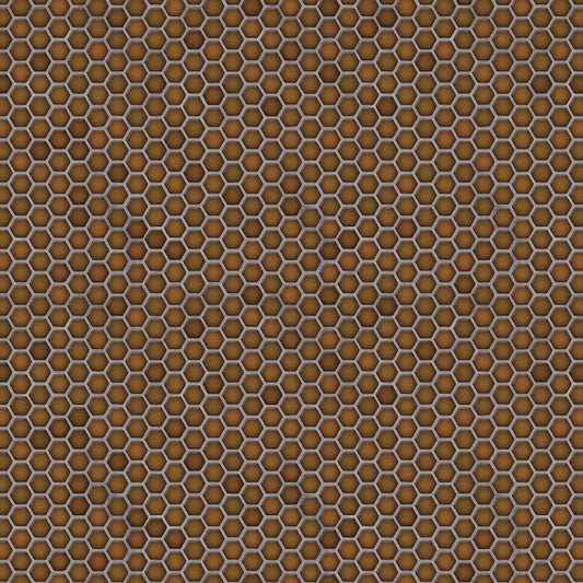 【サンプル】貼ってはがせる 床リメイクシート「Hatte me Floor (ハッテミーフロア)」ヘキサビンテージ / キャメル