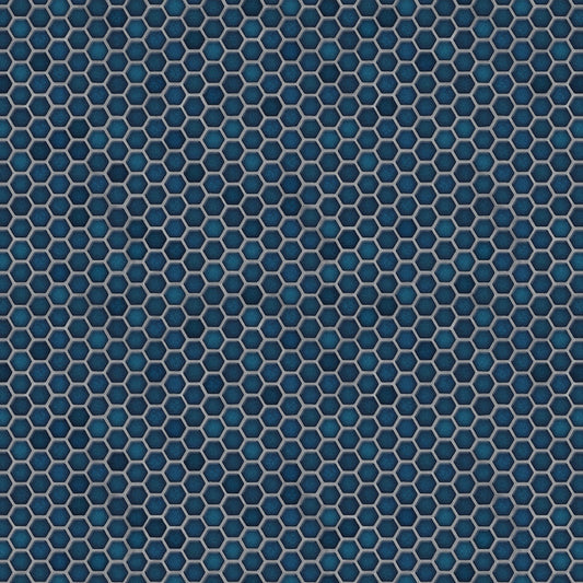 【サンプル】貼ってはがせる 床リメイクシート「Hatte me Floor (ハッテミーフロア)」ヘキサビンテージ / インディゴ