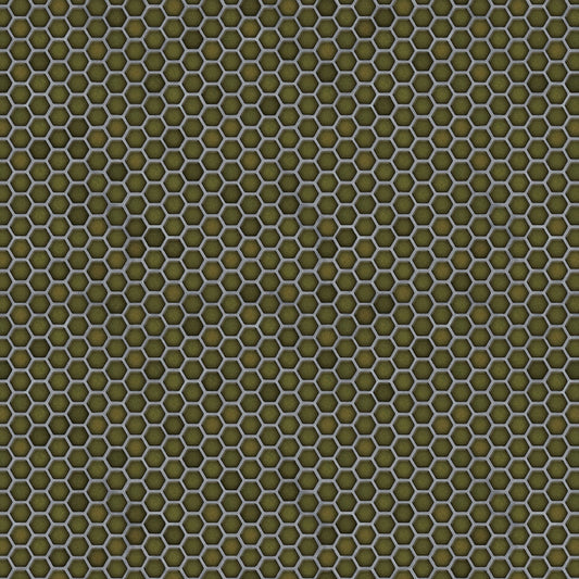 【サンプル】貼ってはがせる 床リメイクシート「Hatte me Floor (ハッテミーフロア)」ヘキサビンテージ / モスグリーン