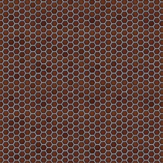 【サンプル】貼ってはがせる 床リメイクシート「Hatte me Floor (ハッテミーフロア)」ヘキサビンテージ / ブラウン