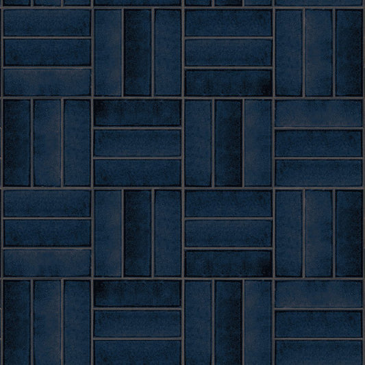 【サンプル】貼ってはがせる 床リメイクシート「Hatte me Floor (ハッテミーフロア)」 レトロタイル柄 FL-RTAB-01 / アルボル ブルー