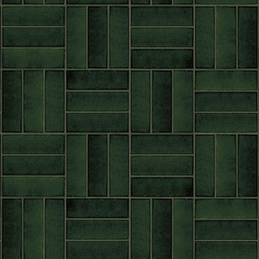 【サンプル】貼ってはがせる 床リメイクシート「Hatte me Floor (ハッテミーフロア)」 レトロタイル柄 FL-RTAB-02 / アルボル グリーン