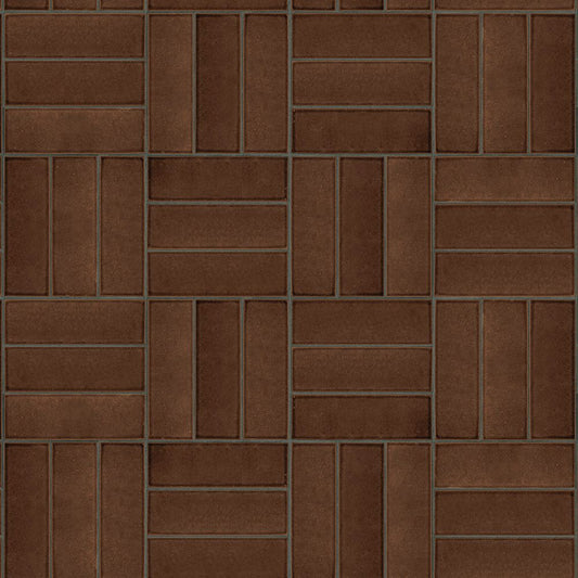 【サンプル】貼ってはがせる 床リメイクシート「Hatte me Floor (ハッテミーフロア)」 レトロタイル柄 FL-RTAB-04 / アルボル ブラウン