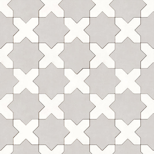 【サンプル】貼ってはがせる 床リメイクシート「Hatte me Floor (ハッテミーフロア)」スタークロス / グレー×ホワイト