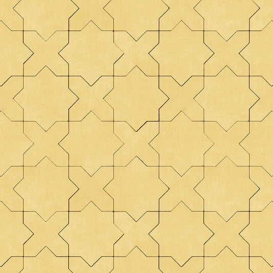 【サンプル】貼ってはがせる 床リメイクシート「Hatte me Floor (ハッテミーフロア)」スタークロス / イエロー