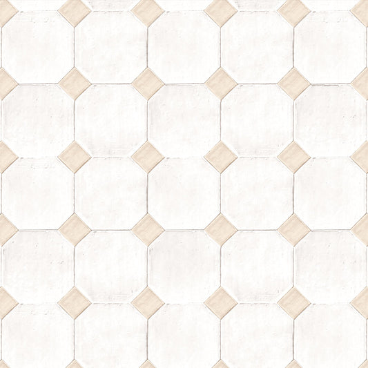 【サンプル】貼ってはがせる 床リメイクシート「Hatte me Floor (ハッテミーフロア)」テラコッタダイヤ / アクセントベージュ