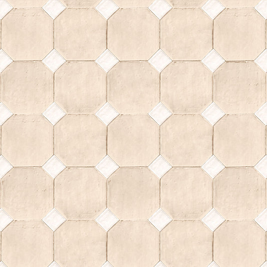 【サンプル】貼ってはがせる 床リメイクシート「Hatte me Floor (ハッテミーフロア)」テラコッタダイヤ / ベージュ