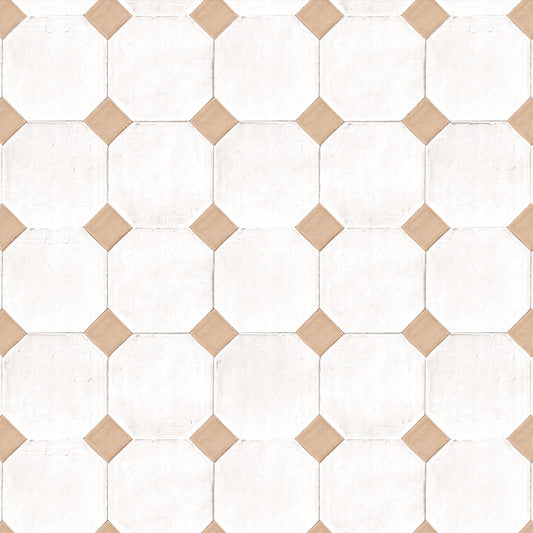 【サンプル】貼ってはがせる 床リメイクシート「Hatte me Floor (ハッテミーフロア)」テラコッタダイヤ / アクセントブラウン