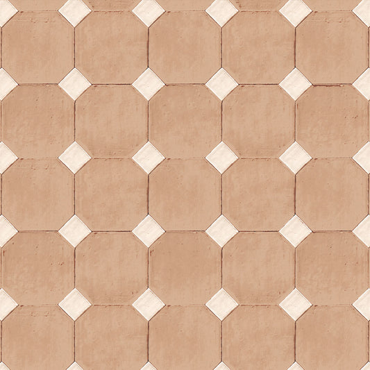 【サンプル】貼ってはがせる 床リメイクシート「Hatte me Floor (ハッテミーフロア)」テラコッタダイヤ / ブラウン