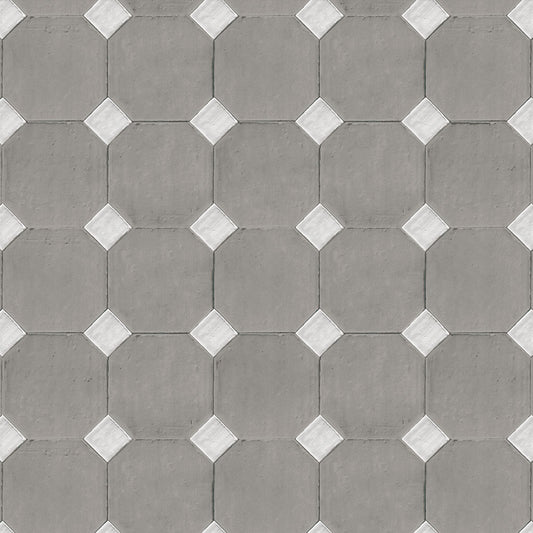 【サンプル】貼ってはがせる 床リメイクシート「Hatte me Floor (ハッテミーフロア)」テラコッタダイヤ / モルタル