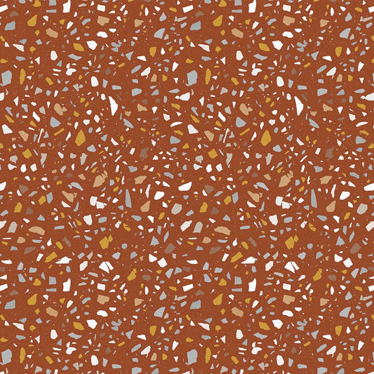 【サンプル】貼ってはがせる 床リメイクシート「Hatte me Floor (ハッテミーフロア)」テラゾー柄 アーバングラニット FL-TZAG-06 / ブリック