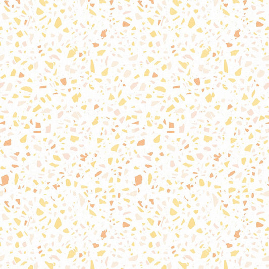 【サンプル】貼ってはがせる 床リメイクシート「Hatte me Floor (ハッテミーフロア)」テラゾー柄 おしゃキッズ FL-TZOK-01 / オレンジシャーベット