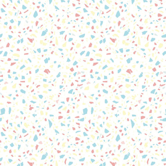 【サンプル】貼ってはがせる 床リメイクシート「Hatte me Floor (ハッテミーフロア)」テラゾー柄 おしゃキッズ FL-TZOK-02 / パステルキャンディ