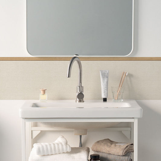 水はね防止シート ファブリック アイボリー MBS-NA05(25cm×1.3m)貼ってはがせる Hatte me! (ハッテミー) 横長サイズ