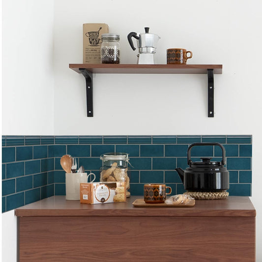 水はね防止シート カフェタイル レイク MBS-TL03(25cm×1.3m)貼ってはがせる Hatte me! (ハッテミー) 横長サイズ