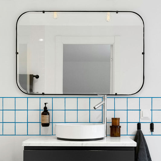 水はね防止シート What's poppin? スクエアタイル ブルー MBS-WP11(25cm×1.3m)