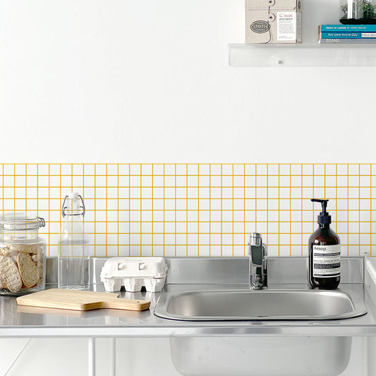 水はね防止シート What's poppin? ミニスクエアタイル イエロー MBS-WP18(25cm×1.3m)