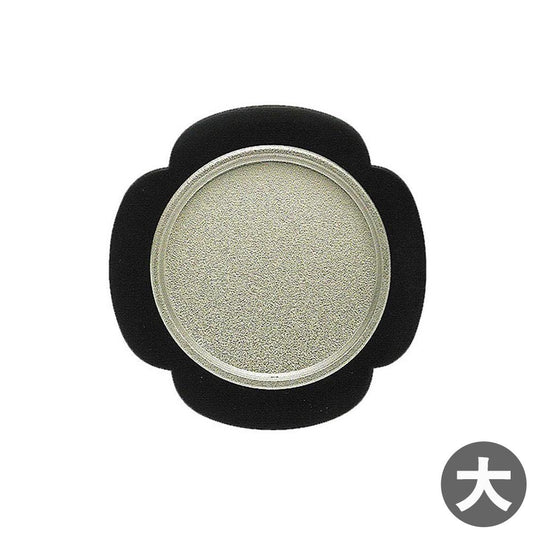 ふすまの引き手 花びらデザイン 黒 白山 ツキエス S-102(1個単位)大サイズ