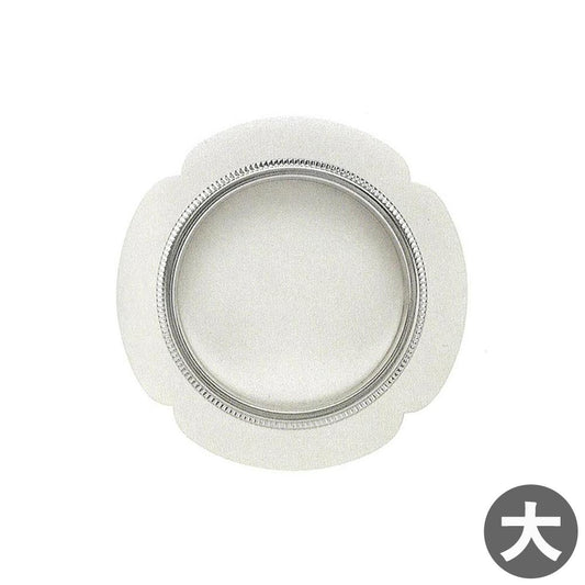 ふすまの引き手 花びらデザイン 銀のアクセント付 天銀 シノ 丸山 ツキエス S-211(1個単位)大サイズ