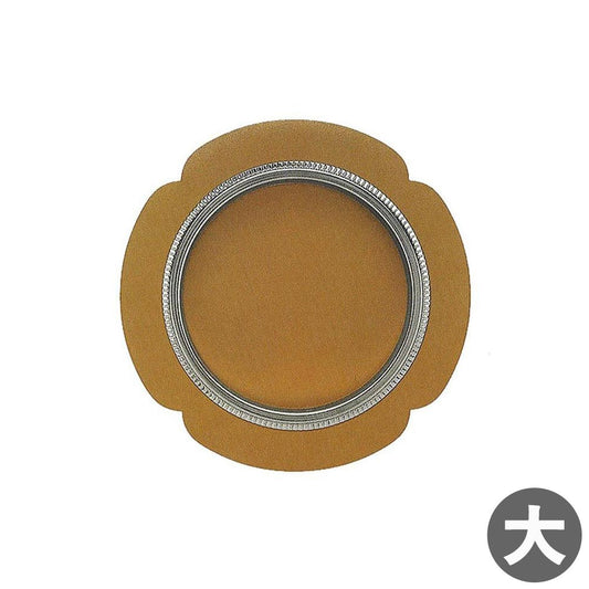 ふすまの引き手 花びらデザイン 銀のアクセント付 天銀 シノ 丸山 ツキエス S-212(1個単位)大サイズ