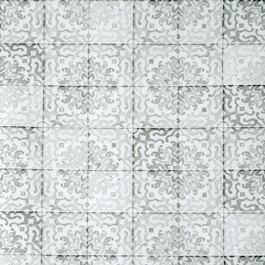 【サンプル】貼ってがせるリメイクシート「Hatte me! (ハッテミー)」OGアンティークタイル柄 ATOG-03 グレー