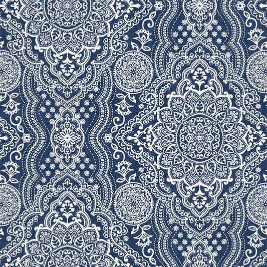 【サンプル】貼ってがせるリメイクシート「Hatte me! (ハッテミー)」BOHO柄 BOHO-E5 ネイビー