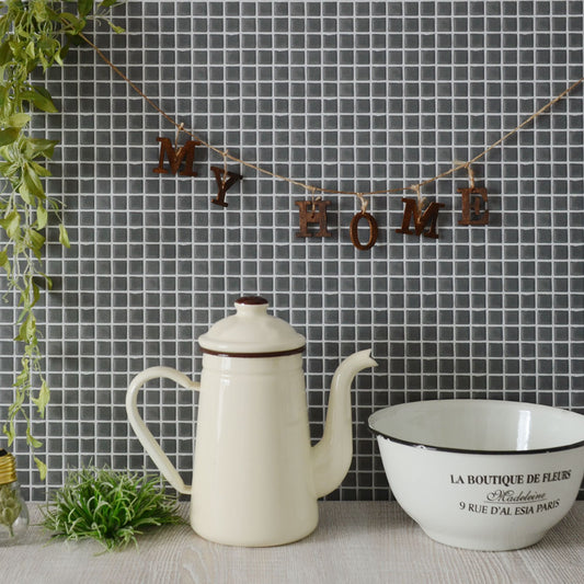 貼ってはがせる シール壁紙 「Hatte me! (ハッテミー)」 リメイクシート モザイクタイル柄 (65cm×1mサイズ) MOSA-03 グレー