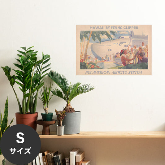 Hattan Art Poster ハッタンアートポスター Hawaii by flying clipper / HP-00494 Sサイズ(45cm×30cm)