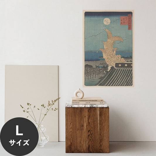 Hattan Art Poster ハッタンアートポスター 歌川広重 諸国名所百景 尾州名古屋真景 / HP-00541 Lサイズ(60cm×90cm)