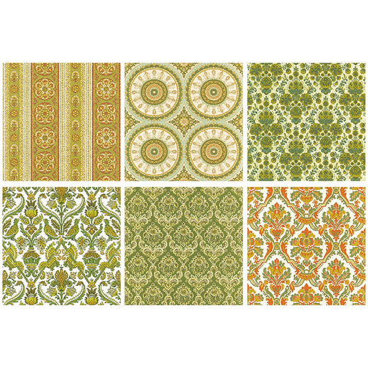 【水だけで貼れるようになりました!】はがせるパッチワーク壁紙 Hattan Vintage ハッタンヴィンテージ / Gセット