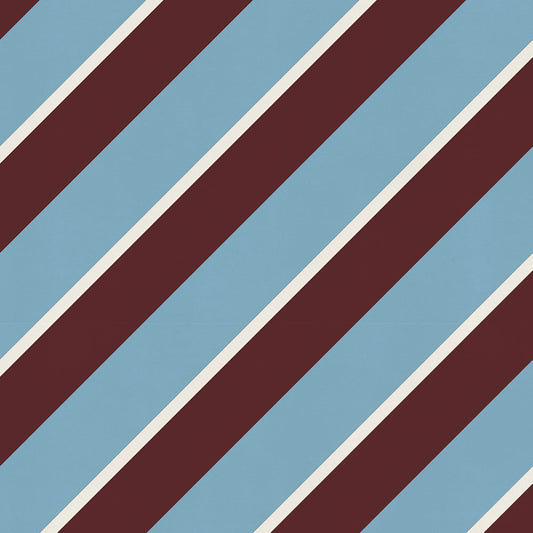 【サンプル】はがせる壁紙 のりなしタイプ アイビーストライプE NKH-ASE02 サックス×ワイン