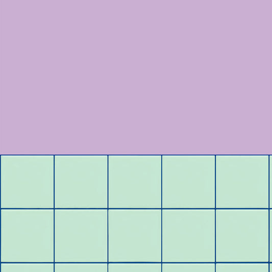 【サンプル】はがせる壁紙 のりなしタイプ カラフルPOPタイル NKH-CP03 パープル×ミントタイル