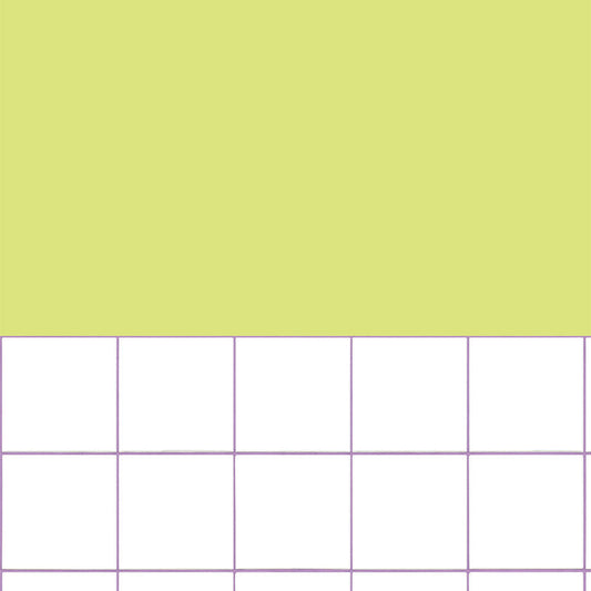 【サンプル】はがせる壁紙 のりなしタイプ カラフルPOPタイル NKH-CP05 ライトグリーン×パープル目地