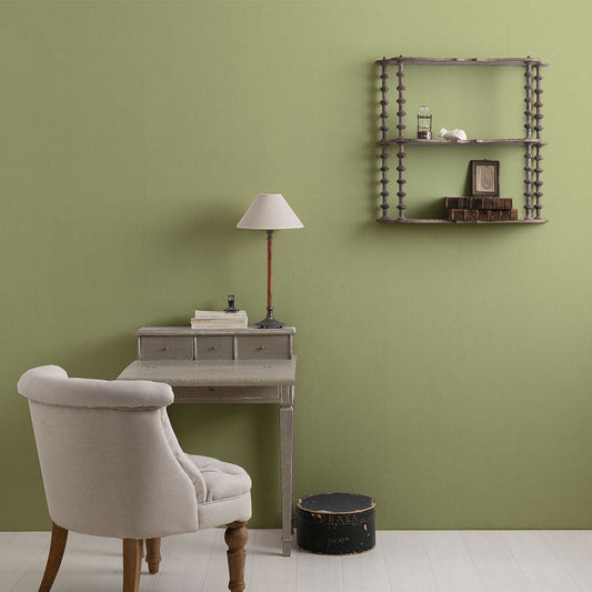 貼りやすいフリース壁紙(のりなし) クラシックトーン (49cm×3mサイズ) NKH-CT01 マジョリカグリーン