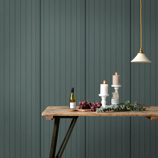 貼りやすいフリース壁紙(のりなし) クラシックトーンパネル (49cm×2.5mサイズ) NKH-CT09 ポーラージェイド