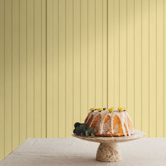 貼りやすいフリース壁紙(のりなし) クラシックトーンパネル (49cm×3mサイズ) NKH-CT12 レモングレイズ