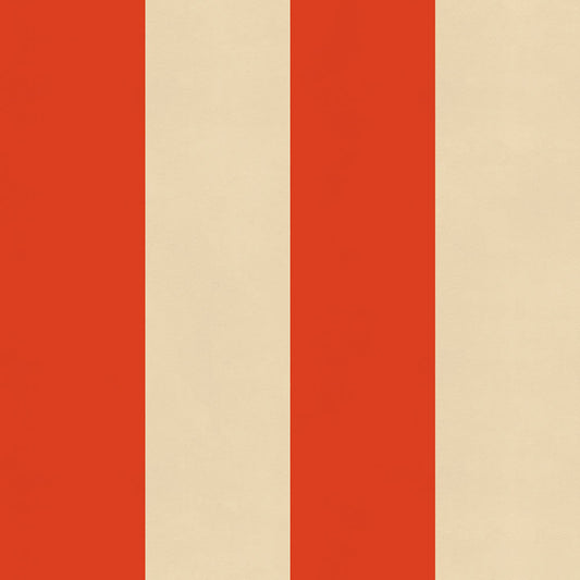 【サンプル】はがせる壁紙 のりなしタイプ ロンドンストライプW2 NKH-LS209 レッド×ベージュ