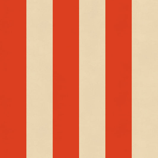 【サンプル】はがせる壁紙 のりなしタイプ ロンドンストライプW3 NKH-LS309 レッド×ベージュ