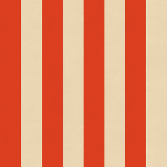 【サンプル】はがせる壁紙 のりなしタイプ ロンドンストライプW4 NKH-LS409 レッド×ベージュ