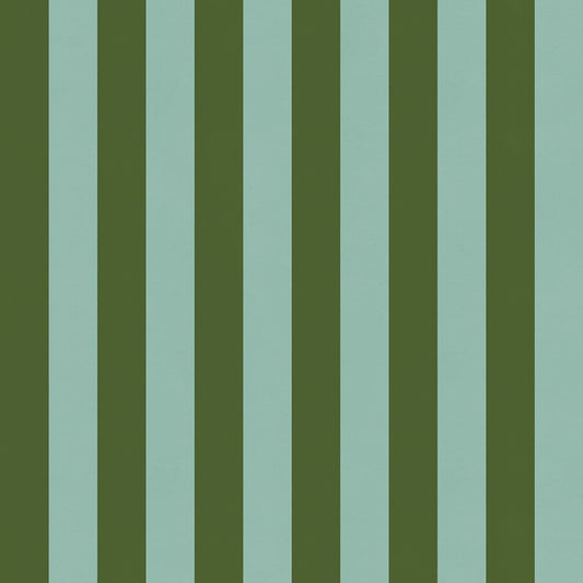 【サンプル】はがせる壁紙 のりなしタイプ ロンドンストライプW6 NKH-LS607 グリーン×ライトブルー