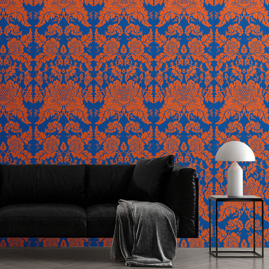 ブルー More Damask ダマスク