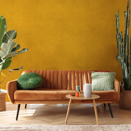 貼りやすいフリース壁紙(のりなし) メキシカントーン (49cm×2.5mサイズ) NKH-MT01 サフラン