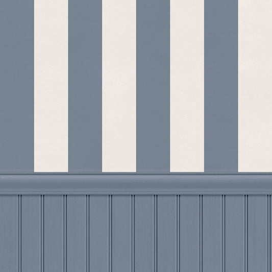 【サンプル】はがせる壁紙 のりなしタイプ ストライプ切り替えパネル NKH-SPK01 ブルーグレー