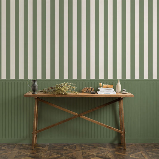 はがせる壁紙 のりなしタイプ ストライプ切り替えパネル (49cm×2.5mサイズ) NKH-SPK02 アーティチョーク