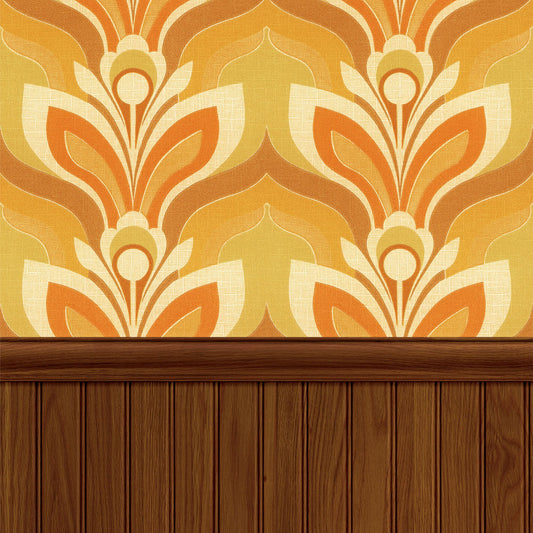 【サンプル】はがせる壁紙 のりなしタイプ レトロトレヴィンテージ切り替えパネル NRT-VWK01 ソラーレ