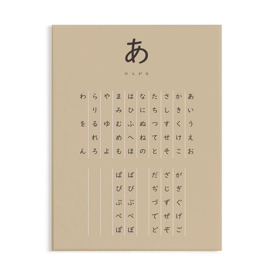 アートパネル Qtan Study キュータン スタディ 60cm×80cm ひらがな / レトロ