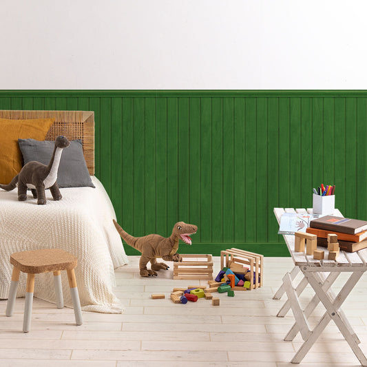 はがせる壁紙 シールタイプ ローワーウォールシート Lower wall sheet ブロックキッズ TKH-LWB03 グリーン